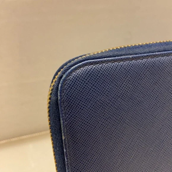 Authentic Prada Long Blue Saffiano Leather Wallet Luxury Designer - Picture 14 of 14